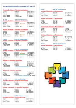 Gottesdienstplan Okt.