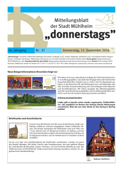 Mitteilungsblatt der Stadt Mühlheim