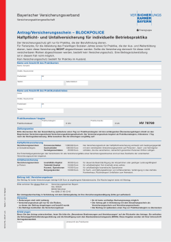Bayerischer Versicherungsverband Antrag/Versicherungsschein
