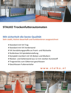 Page 1 STALKO Trockenfutterautomaten Mit sicherheit die beste
