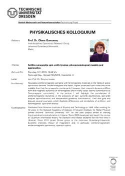 physikalisches kolloquium