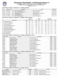 Saison 2016-17 / Männer / Kreisklasse A / 3. Spieltag / Spielplan