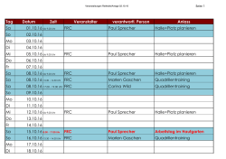 Hallenplan Oktober - Fricktalischer Reiterclub