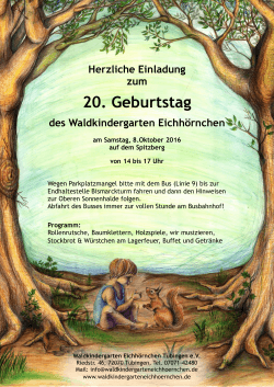 20. Geburtstag - Waldkindergarten Eichhörnchen