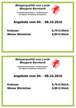 Angebote vom 04. - 08.10.2016