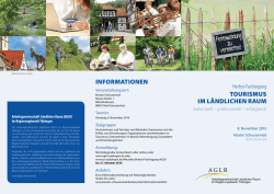 informationen tourismus im l&auml;ndlichen raum