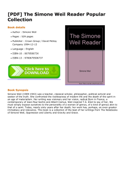 The Simone Weil Reader Popular Collection