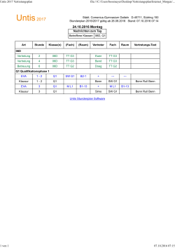 Untis 2017 Vertretungsplan - Comenius