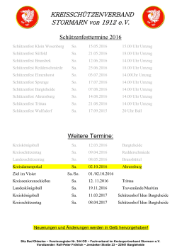Termine 2016 - Kreisschützenverband Stormarn