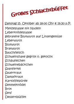Gro&szlig;es Schlachtb&uuml;ffet