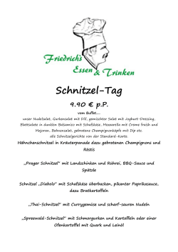 Schnitzel-Tag - Friedrichs Essen und Trinken