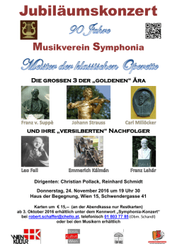 Jubil&auml;umskonzert - Musikverein Symphonia