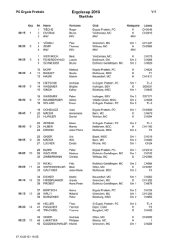 Ergolzcup 2016 - PC "Ergolz" Pratteln