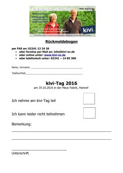 kivi-Tag 2016 - Bürgerverein Dambroich eV