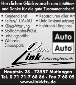Herzlichen Gl&uuml;ckwunsch zum Jubil&auml;um