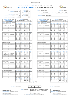 matchreport / spielbericht