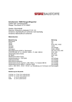 Schotterwerk: 78086 Klengen/Brigachtal