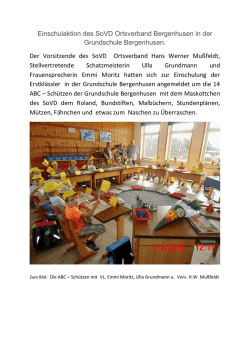 Einschulaktion des SoVD Ortsverband Bergenhusen in der