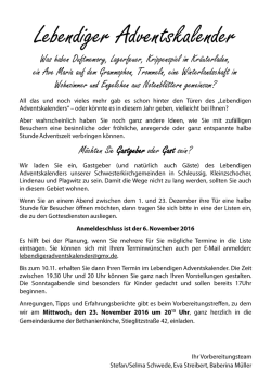 Lebendiger Adventskalender