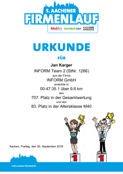 Jan Karger INFORM Team 2 (StNr. 1266)