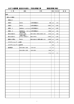 公共下水道事業 奈良井川右岸3－1号雨水幹線工事 数量計算書（当初）