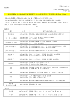 栃木県新人大会および宇河地区駅伝大会・栃木県学校音楽祭中央祭の
