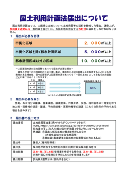 国土利用計画法届出について