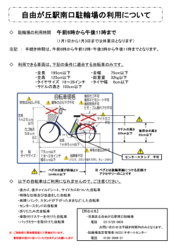 自由が丘駅南口駐輪場の利用について