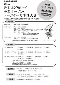 要項をアップいたしました。