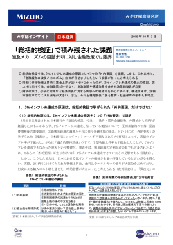 「総括的検証」で積み残された課題