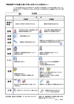 診察 処置 投薬 治療 説明 指導 トイレ 安静 食事 入浴 様