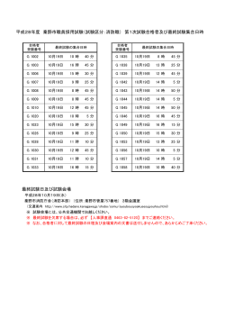 第1次試験合格者及び最終試験日程（PDF：90KB）