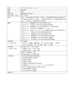 氏名 中川 健（なかがわ けん） 所属 泌尿器科 職名 教授 最終学歴 慶應