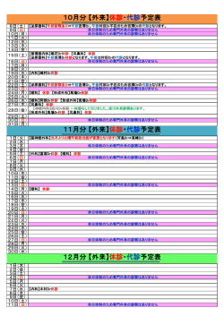 休診・代診