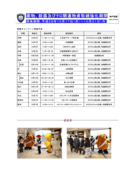 街頭キャンペーン実施予定 実施日 実施時間 実施場所 備考 10月3日 11