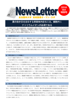 薬の効き目を左右する受容体内在化には、細胞外に