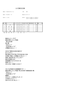 競技結果 - 釧路風林カントリークラブ