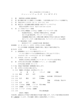 フェスタ（シガリク） 主 催 一般財団法人滋賀陸上競技協会 目 的 陸上