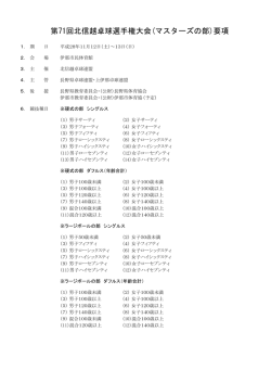 要項 - 福井県卓球協会