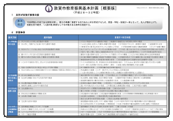 敦賀市教育振興基本計画【概要版】（PDF：361KB）