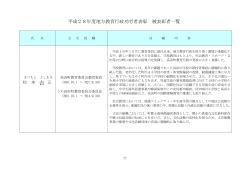 平成28年度地方教育行政功労者表彰 被表彰者一覧