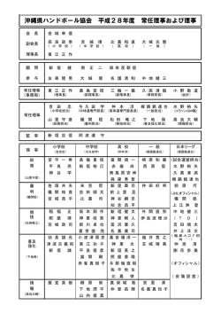 協会役員 - 沖縄県ハンドボール協会