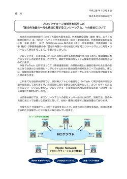 ブロックチェーン技術等を活用した 「国内外為替の一元化