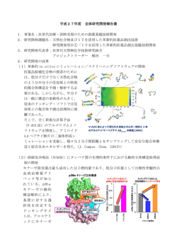 平成27年度 全体研究開発報告書 1．事業名：次世代治療・診断実現の