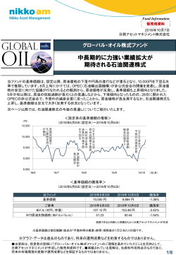 中長期的に力強い業績拡大が 期待される石油関連株式