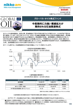 中長期的に力強い業績拡大が 期待される石油関連株式