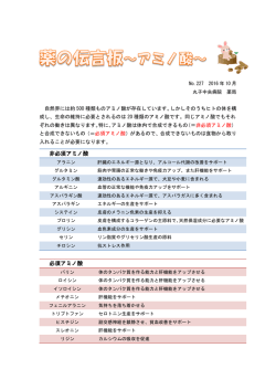 非必須アミノ酸 必須アミノ酸