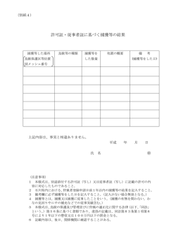 許可証・従事者証に基づく捕獲等の結果