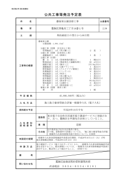 公共工事等発注予定表（藤塚東公園改修工事）
