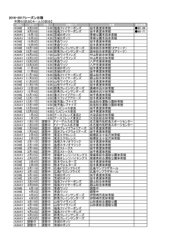 岩手ビッグブルズの試合予定および結果 （PDF 92.2KB）